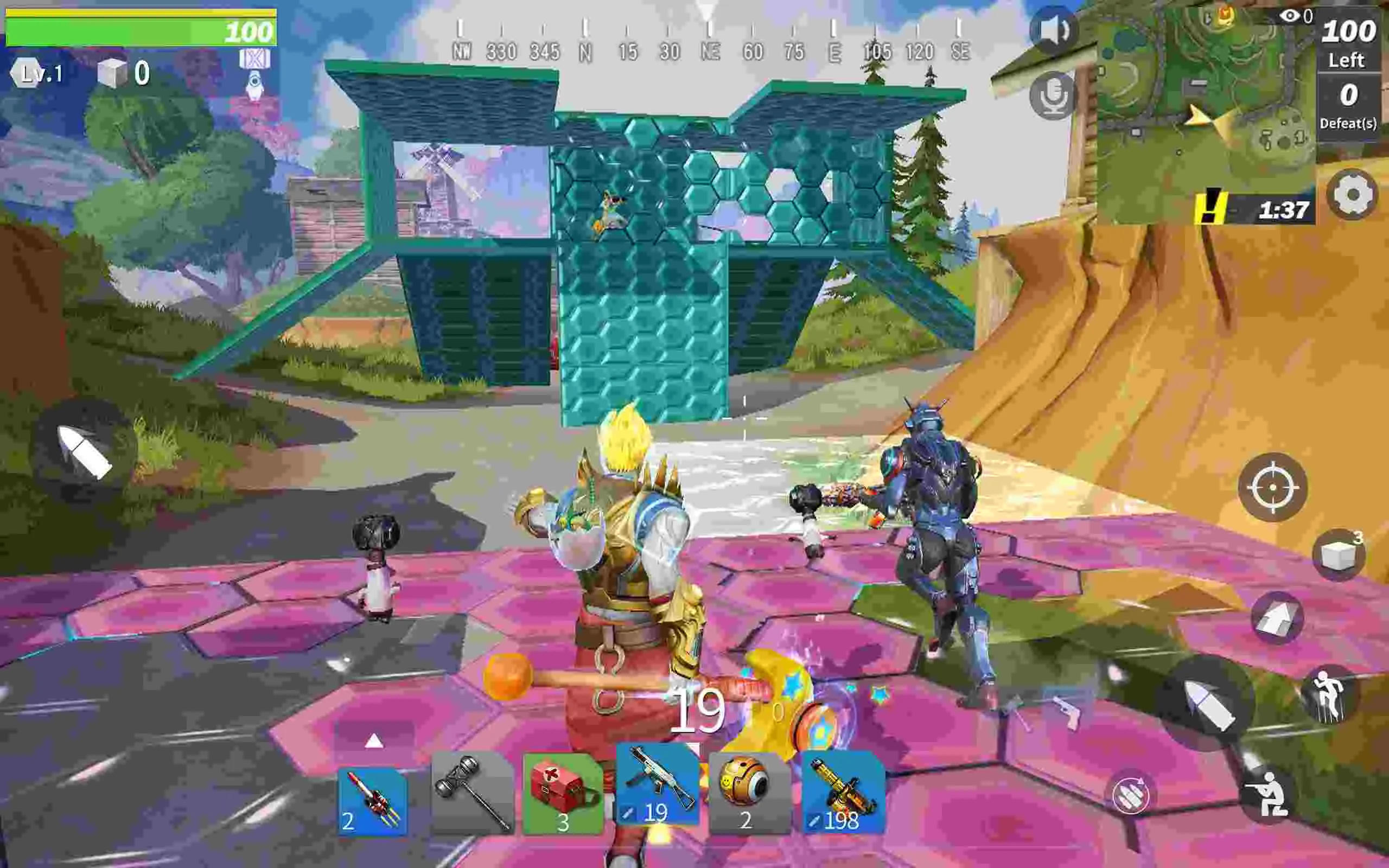 Ảnh 2 của Tải game Creative Destruction Mod APK 2.0.5771 (Wall Hack, Speed) Cảnh hành động trong Creative Destruction Mod với người chơi đang chạy