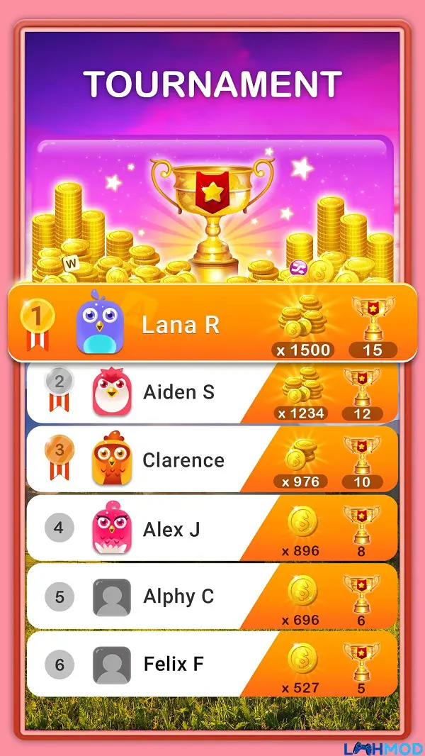 Ảnh 3 của Tải game Crossword Jam Apk 1.414.0 cho Android, IOS Cảnh chơi game Crossword Jam với bảng ô chữ và gợi ý