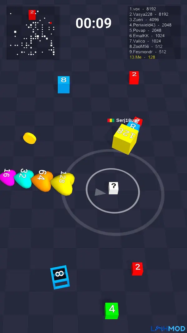 Ảnh 3 của Tải game Cube Arena 2048 Apk 1.0.26 cho Android, IOS Điểm số và vật phẩm trong game Cube Arena 2048