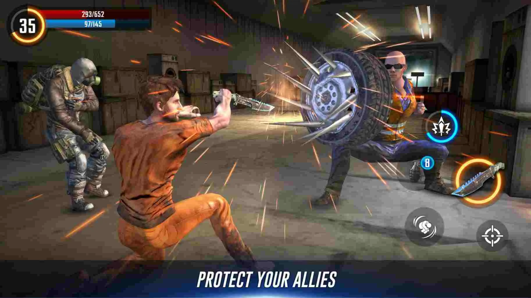 Ảnh 2 của Cyber War: Cyberpunk Reborn Mod APK 1.0.5 (Mua Sắm Miễn Phí) Giao diện trong game Cyber War: Cyberpunk Reborn Mod