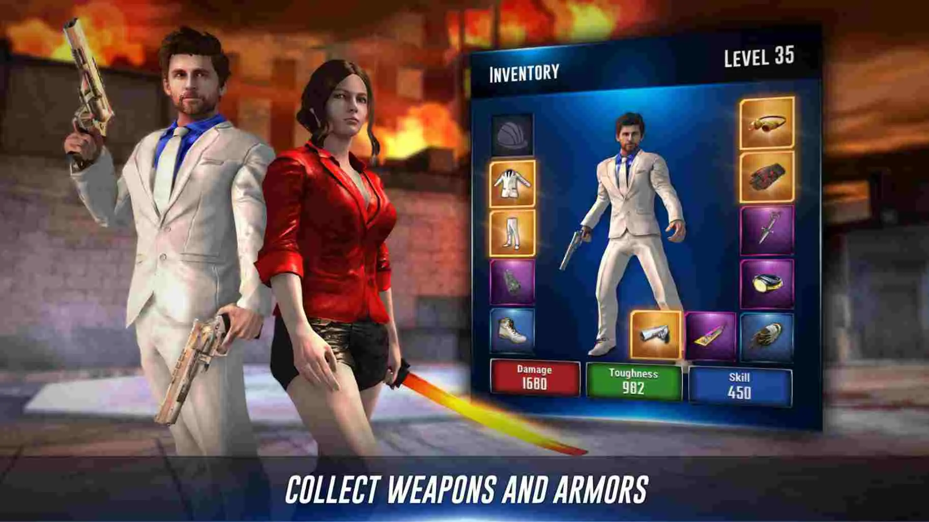 Ảnh 4 của Cyber War: Cyberpunk Reborn Mod APK 1.0.5 (Mua Sắm Miễn Phí) Tùy chỉnh nhân vật trong Cyber War: Cyberpunk Reborn Mod