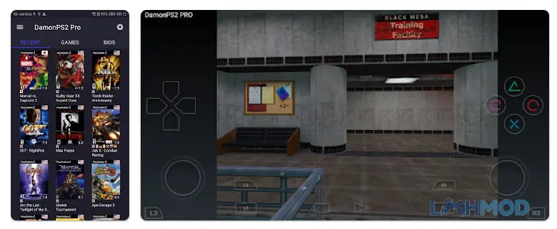 Ảnh 2 của Tải DamonPS2 64bit-PS2 giả lập-PPSSPP PS2 PSP Apk 5.0 cho Android iOs Giao diện chơi game PS2 trên DamonPS2 64bit