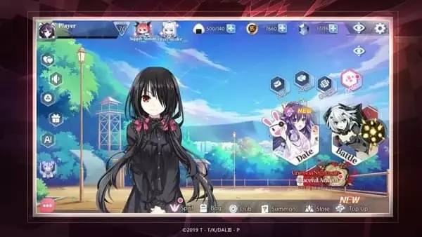 Ảnh 3 của Tải game Date A Live MOD APK 1.09 (Menu, Bất tử) Android iOS Cảnh hẹn hò lãng mạn giữa nhân vật chính và một tinh linh trong Date A Live