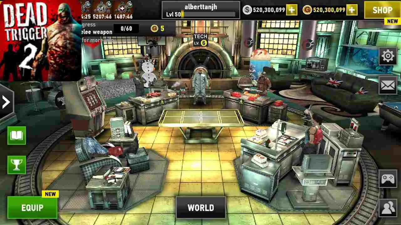 Ảnh 2 của Tải game Dead Trigger 2 Mod APK 1.8.25 (Vô Hạn Đạn, Bất Tử) Giao diện game Dead Trigger 2 trong một màn chơi