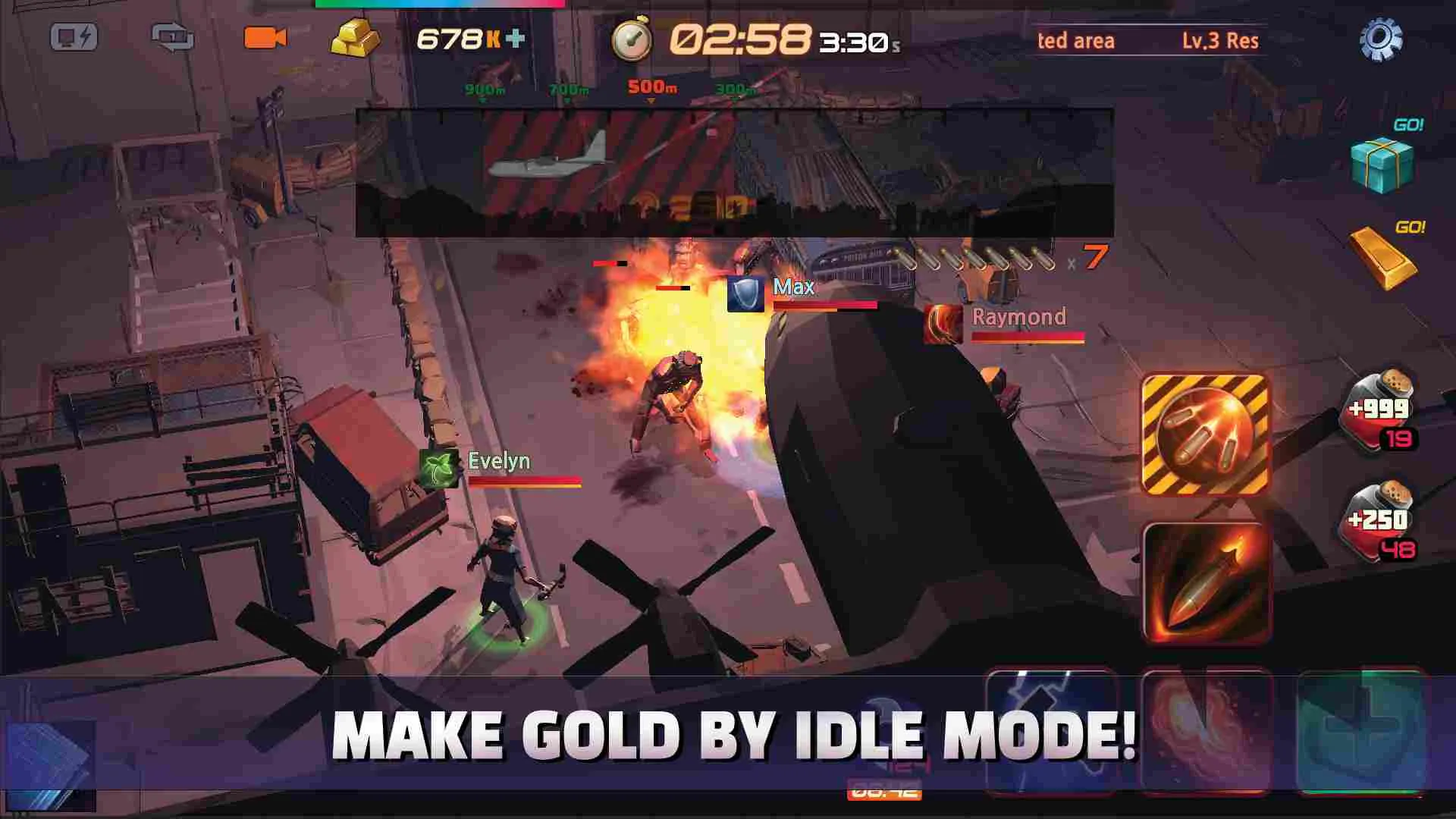 Ảnh 2 của Defense Zombie World Mod APK 11.0 (Bất Tử, Không quảng cáo) Cảnh thợ săn Zombie chiến đấu trong thành phố đổ nát của Defense Zombie World Mod
