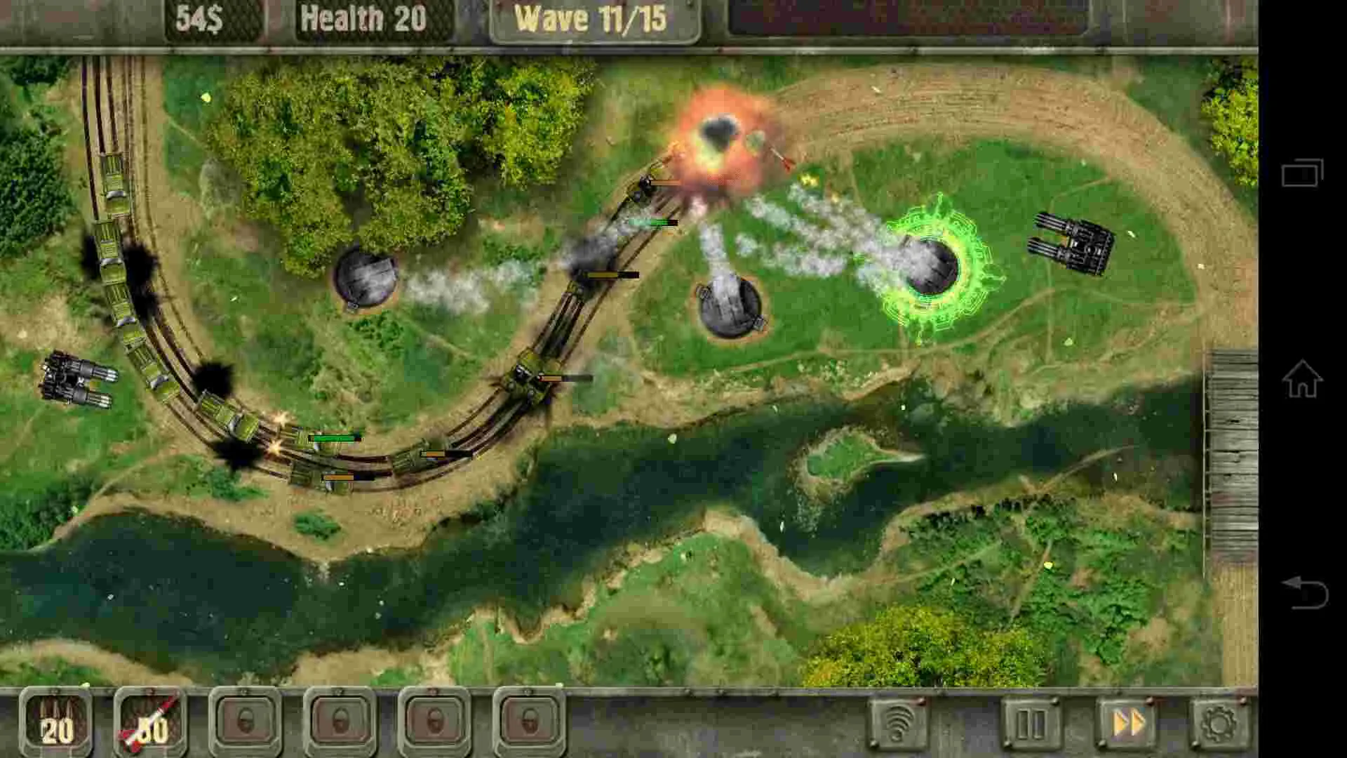 Ảnh 1 của Tải game Defense Zone HD Lite Mod APK 1.9.0 (Vô Hạn Sức Khoẻ) Trận địa phòng thủ với nhiều loại tháp đang tấn công quân địch