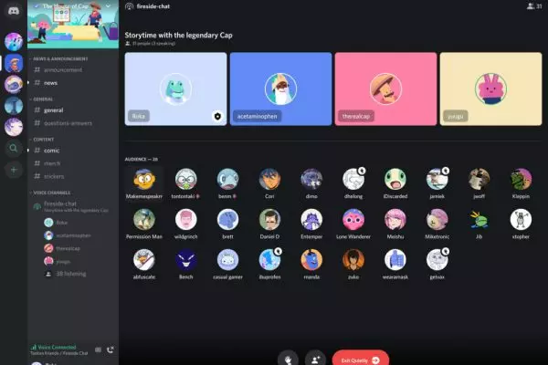 Ảnh 3 của Tải Discord MOD APK 98.10 (Nitro không giới hạn, Ultra Compression) cho Android iOS Màn hình cuộc gọi nhóm trong Discord