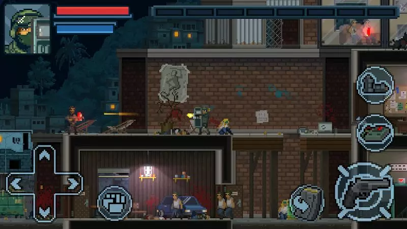 Ảnh 2 của Door Kickers: Action Squad Mod APK 1.2.1 (Menu, Đạn, Ammo, Sao) Cảnh bắn súng kịch tính trong game
