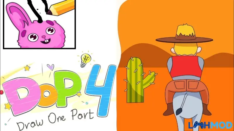 Ảnh 6 của Tải DOP 4: Draw One Part Apk 1.1.0 cho Android Một màn chơi vui nhộn với hình ảnh chú gấu trúc cần được hoàn thiện