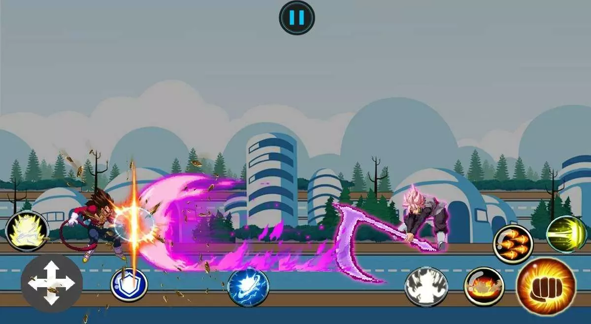 Ảnh 1 của Dragon Ball Z Super Goku Battle Mod APK 1.58 (Vô Hạn Tiền) Trận chiến khốc liệt của Goku và Vegeta