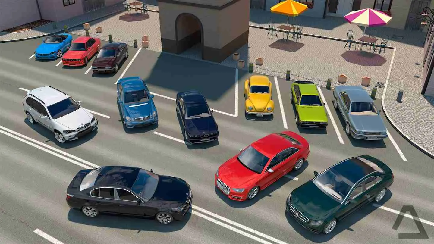 Ảnh 2 của Tải game Driving Zone: Germany Mod APK 1.24.02 (Vô Hạn Tiền) Hình ảnh các xe đua hiệu suất cao đang chạy trên đường cao tốc Autobahn của Đức