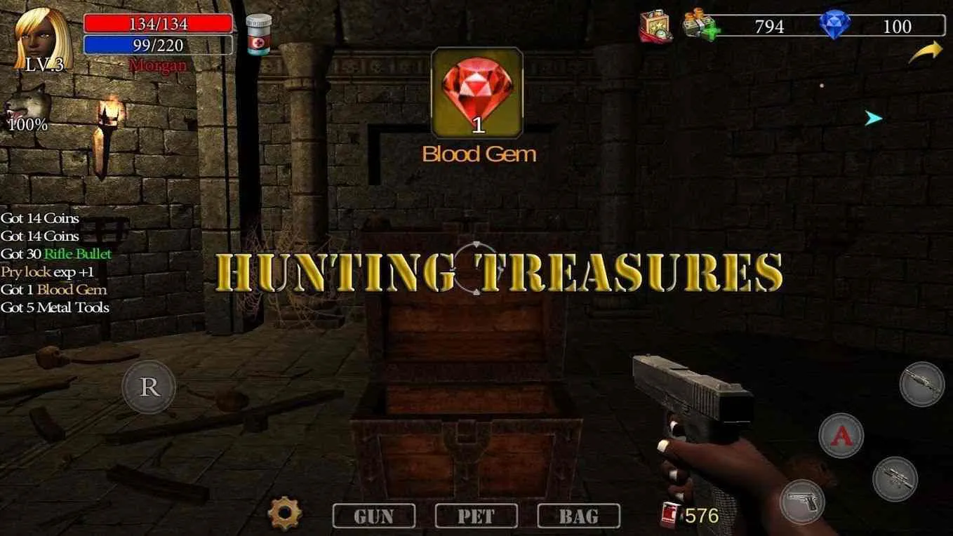 Ảnh 2 của Tải game Dungeon Shooter Mod APK 1.5.4 (Mua Sắm Miễn Phí) Nhân vật anh hùng sẵn sàng chiến đấu trong hầm mộ tối tăm