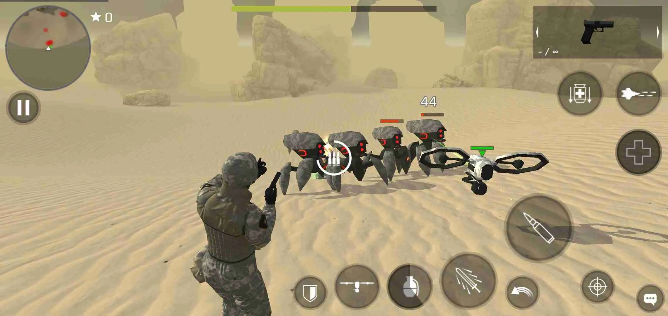 Ảnh 3 của Earth Protect Squad Mod APK 2.47.64 (Menu, Vô Hạn Tiền) Nhiều quái vật ngoài hành tinh trong một trận chiến của Earth Protect Squad Mod