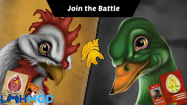 Ảnh 2 của Egg Fight MOD APK 1.5.3 (Vô hạn tiền) cho Android iOS Cảnh thú cưng di chuyển qua các chướng ngại vật trong Egg Fight MOD