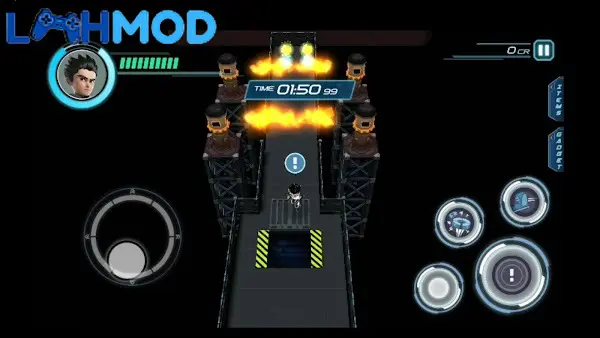 Ảnh 3 của Ejen Ali : Emergency MOD APK 2.0.4 (Vô hạn tiền) Giao diện chọn vũ khí và nâng cấp của Ejen Ali trong game