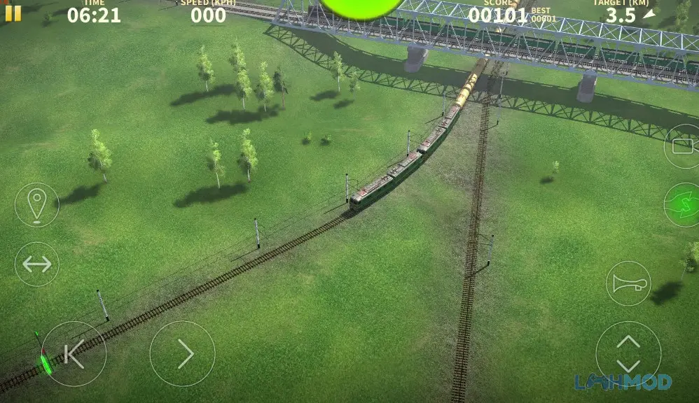 Ảnh 3 của Electric Trains Apk 0.759 – LMHMOD Cảnh đoàn tàu đang chạy trên đường ray trong game