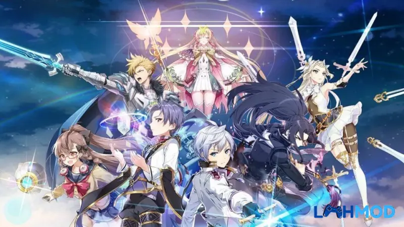 Ảnh 1 của Tải Epic Seven Apk 1.0.482 cho Android iOS Cảnh chiến đấu trong Epic Seven với các nhân vật anime 2D