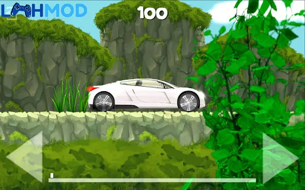 Ảnh 4 của Tải Exion Hill Racing APK 5.00 cho Android iOS Chiếc xe đang lao dốc với hiệu ứng tốc độ trong Exion Hill Racing