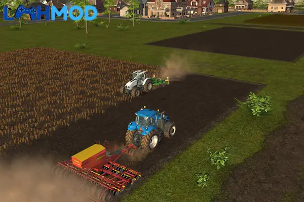 Ảnh 3 của Tải Farming Simulator 16 APK 1.1.2.6 Android iOS Quang cảnh trang trại rộng lớn với máy móc nông nghiệp