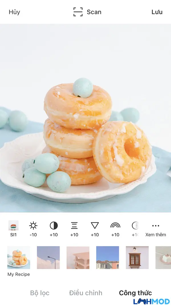 Ảnh 4 của Tải ứng dụng Foodie Apk 3.13.10 cho Android, IOS Màn hình chỉnh sửa ảnh trong ứng dụng Foodie với các tùy chọn