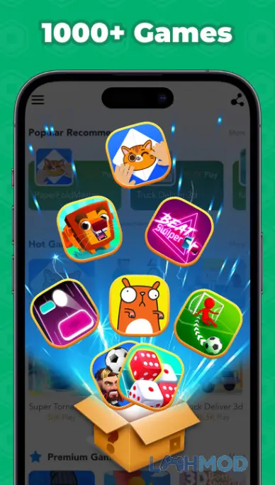 Ảnh 2 của Tải Funblox Box Apk 1.0.5 cho Android iOS Giao diện Funblox Box với nhiều biểu tượng game được sắp xếp trực quan