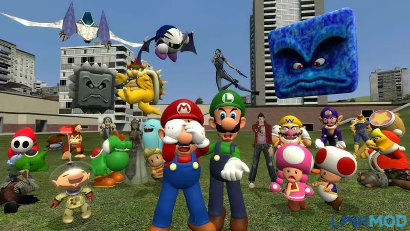 Ảnh 5 của Tải Garry’s Mod Apk 1.0 mới nhất Màn hình hiển thị các tùy chỉnh của menu mod trong Garry's Mod