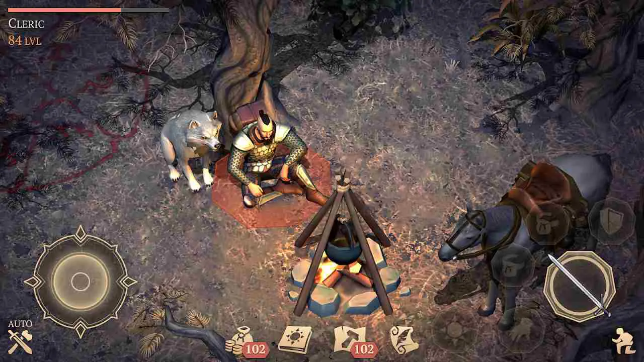 Ảnh 2 của Grim Soul Mod APK 5.1.2 (Mega Menu, Mở Khóa VIP) Giao diện bản đồ Grim Soul với các điểm tài nguyên