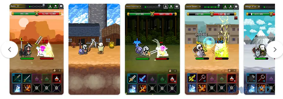 Ảnh 3 của Tải Grow SwordMaster Mod Apk 59M (MOD Sát Thương, Kim Cương) cho Android iOs Màn hình lựa chọn vũ khí và nâng cấp trong Grow SwordMaster Mod