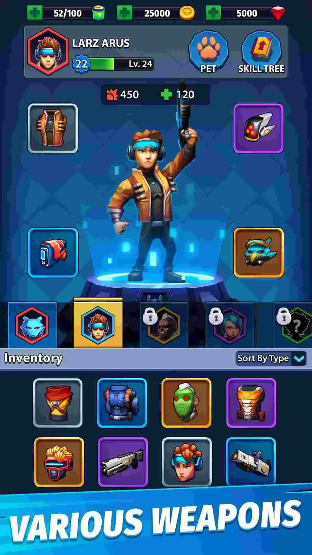 Ảnh 5 của Tải game Guardians Alien Hunter Mod APK 1.0.18 (Vô Hạn Tiền) Hệ thống nhân vật và skin trong Guardians Alien Hunter