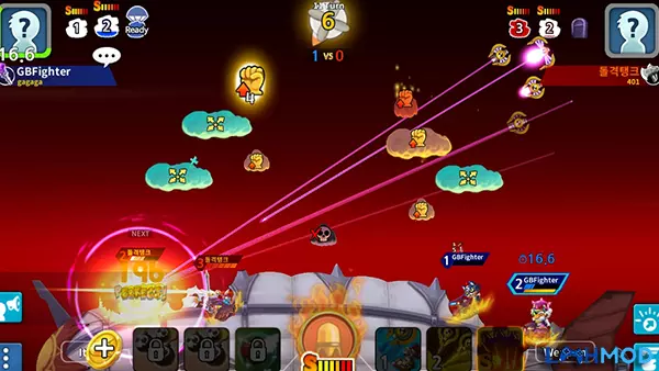 Ảnh 4 của Tải GunboundM MOD APK 1.0.548 (Vô hạn tiền) cho Android iOS Cảnh nhóm bạn bè cùng chiến đấu trong GunboundM