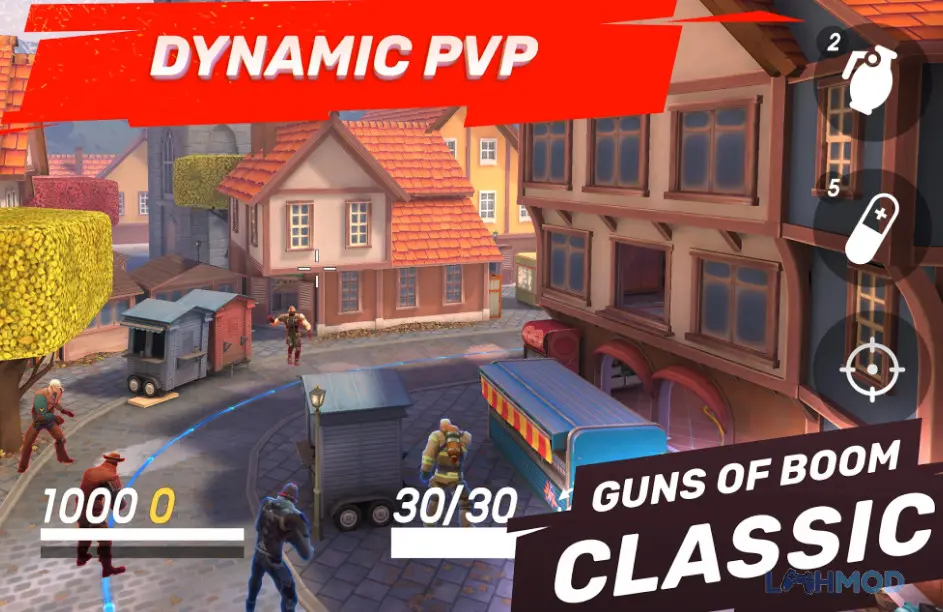 Ảnh 2 của Tải Guns of Boom Mod Apk 30.0.275 (Vô Hạn Đạn) cho Android iOs Guns of Boom - Trận chiến trong game