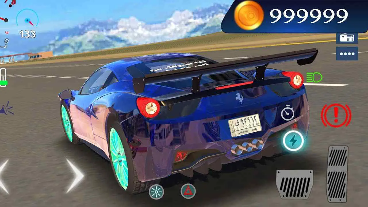Ảnh 2 của Tải game HAJWALH LINE Mod APK 1.3.991 (Vô Hạn Tiền) Cảnh xe đua thể hiện kỹ năng drift trên đường rộng