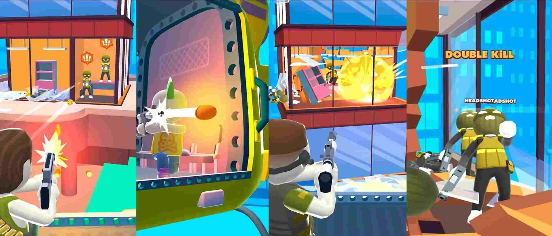 Ảnh 2 của Tải game HellCopter Mod APK v1.8.47 (Menu, Vô hạn tiền) Cảnh người chơi ngắm bắn kẻ địch từ trực thăng trong HellCopter