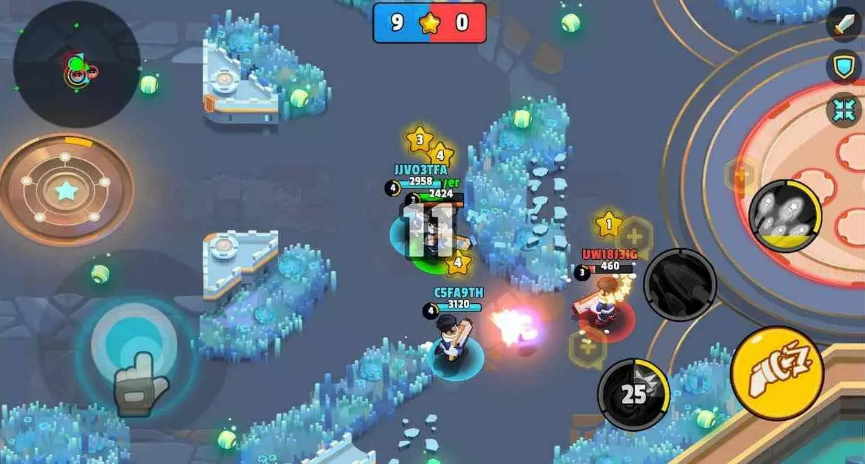 Ảnh 2 của Tải game Heroes Strike Offline Mod APK 90 (Vô Hạn Tiền) Người chơi đang chiến đấu trong Heroes Strike Offline Mod