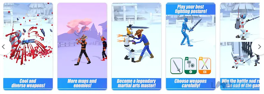 Ảnh 4 của Tải Hit Master Apk 0.7.39 cho Android iOs Kho vũ khí đa dạng trong game Hit Master