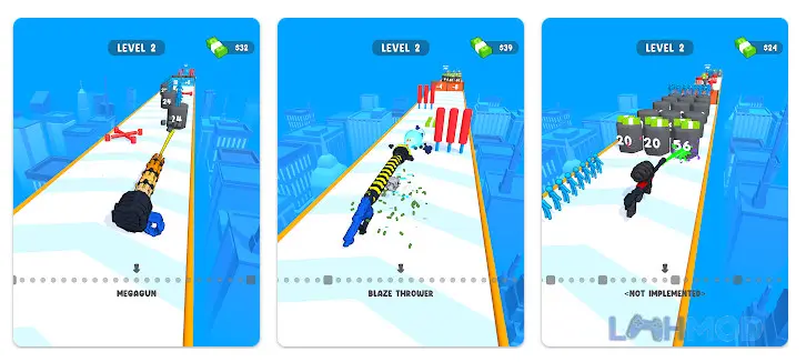 Ảnh 4 của Tải Human Gun Mod Apk 1.4.1 (Vô Hạn Tiền) cho Android iOs Hình ảnh tiền thưởng và các vật phẩm thu thập được trong Human Gun Mod