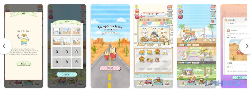 Ảnh 2 của Tải Hungry for Home A Cats Tail Apk 1.3.3 cho Android iOs Mèo đang nấu ăn trong game Hungry for Home A Cats Tail