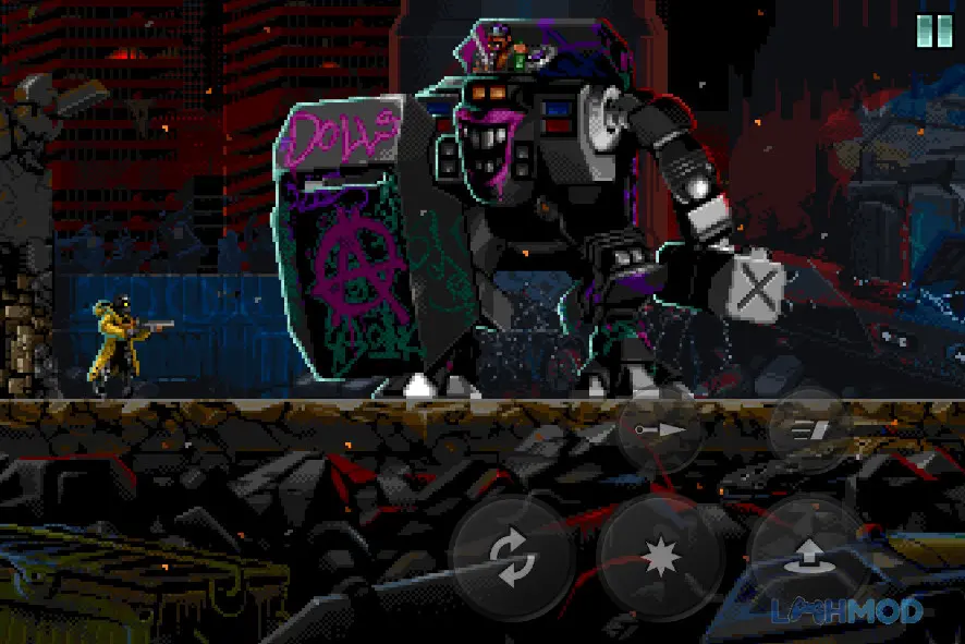 Ảnh 4 của Tải Huntdown Mod Apk v0.1.23 (Mở Khóa Bản Đầy Đủ) cho Android iOs Cảnh game Huntdown Mod với nhiều kẻ địch