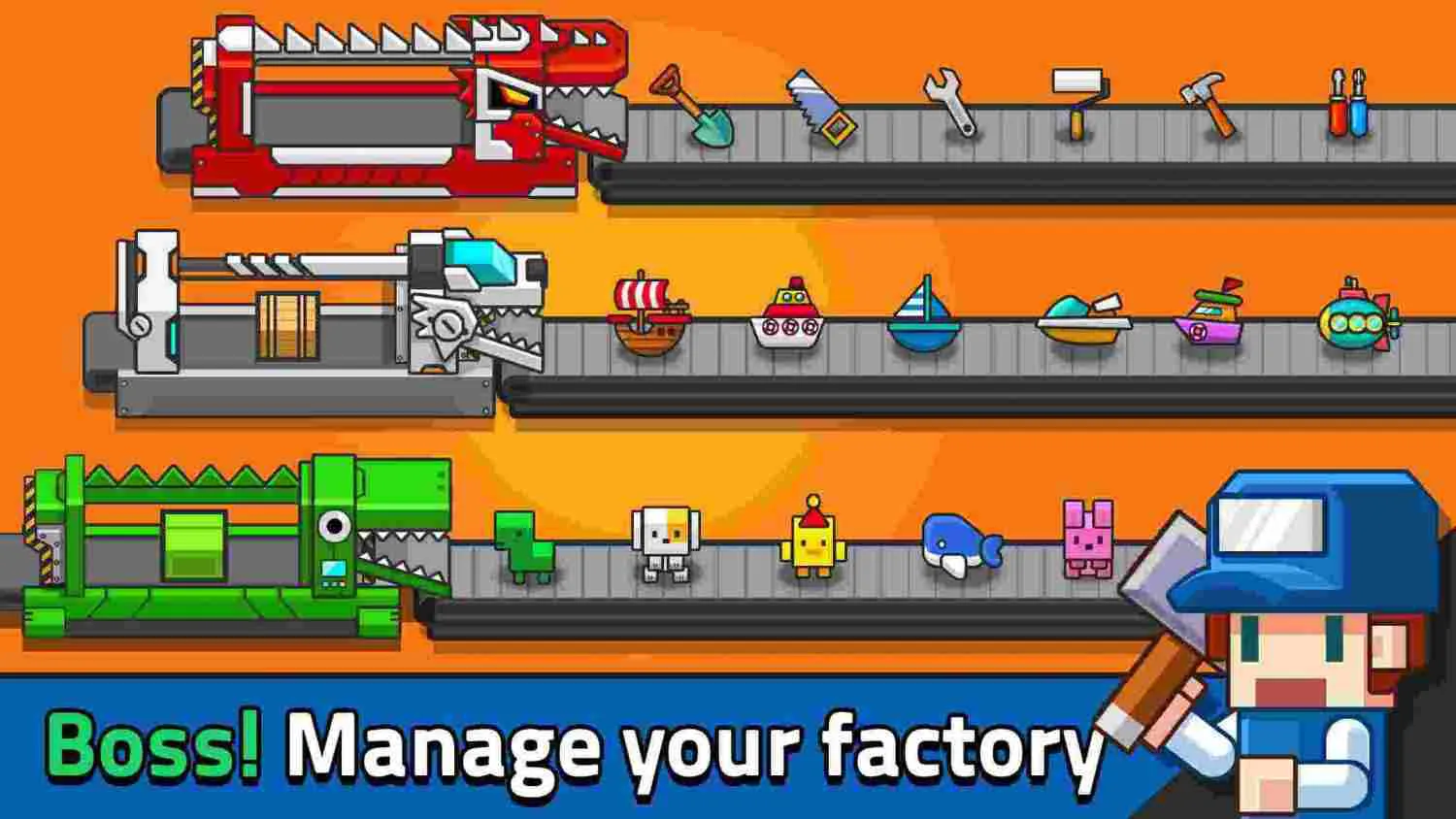 Ảnh 2 của Tải Idle Super Factory Mod APK 1.1.1 (Vô Hạn Tiền) Quản lý các công đoạn trong nhà máy Idle Super Factory