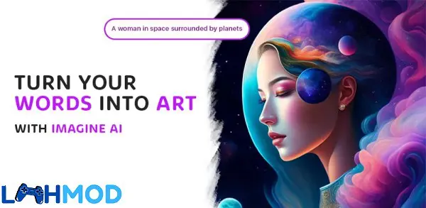 Ảnh 1 của Imagine: AI Art Generator MOD APK 2.6.4 (Mở khóa pro) Giao diện tạo hình ảnh từ văn bản của Imagine AI Art Generator