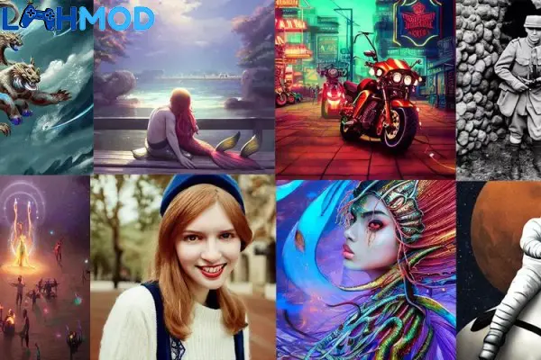 Ảnh 2 của Imagine: AI Art Generator MOD APK 2.6.4 (Mở khóa pro) Người dùng tạo ra các tác phẩm nghệ thuật độc đáo bằng AI trên Imagine AI Art Generator