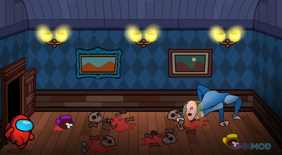 Ảnh 2 của Tải Imposter in Doors Survival Apk 1.4.6 cho Android iOs Kẻ mạo danh đang tìm cách vượt qua một chướng ngại vật trong căn phòng