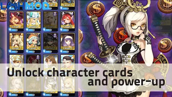 Ảnh 1 của Tải Infinity Party Battle APK 1.0.4 cho Android iOS Giao diện chiến đấu căng thẳng trong Infinity Party Battle với các đơn vị phòng thủ