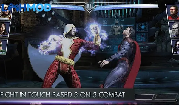 Ảnh 2 của Injustice MOD APK 3.4 (Vô hạn tiền) cho Android iOS Batman và Superman đối đầu trong game Injustice