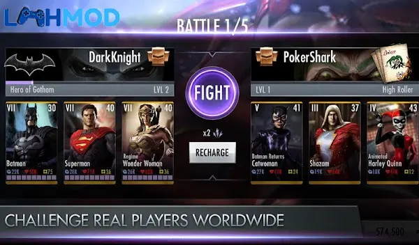 Ảnh 4 của Injustice MOD APK 3.4 (Vô hạn tiền) cho Android iOS Cảnh một siêu anh hùng chuẩn bị tung đòn cuối cùng trong Injustice