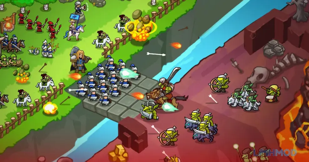 Ảnh 2 của Tải Island Clash-Idle Wars Mod Apk 1.0.14 (Unlimited Currency) cho Android iOs Bộ sưu tập thẻ bài đa dạng trong Island Clash-Idle Wars
