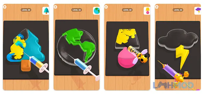 Ảnh 4 của Tải Jelly Dye Mod Apk 197 (Mua sắm miễn phí) cho Android iOs Một cảnh chơi trong Jelly Dye Mod, người chơi đang tô màu một vật thể