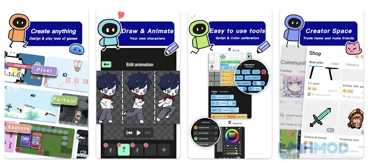 Ảnh 2 của Tải Julians Editor Create Play Apk 1.13.11 cho Android iOs Cách tạo game đơn giản trong Julians Editor Create Play