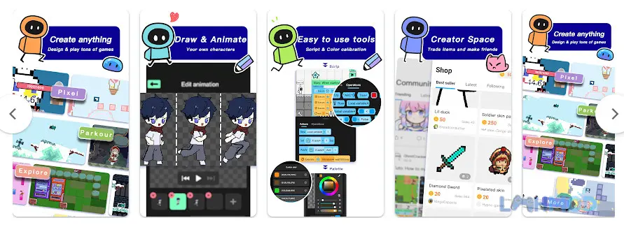 Ảnh 3 của Tải Julians Editor Create Play Apk 1.13.11 cho Android iOs Trải nghiệm game do người dùng tạo trong Julians Editor Create Play