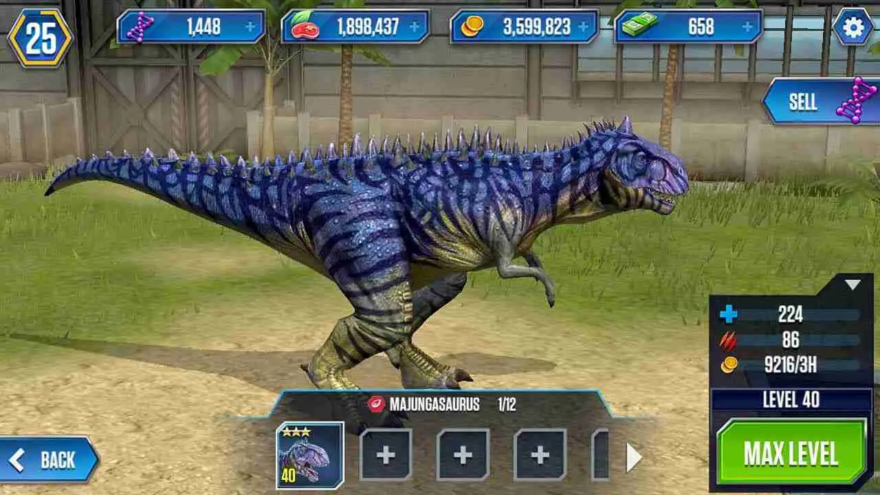 Ảnh 4 của Jurassic World The Game Mod APK v1.86.11 (Mua Sắm, Vô Hạn Tiền) Màn hình hiển thị tính năng mod trong Jurassic World The Game Mod